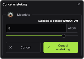 Cancel Unstaking