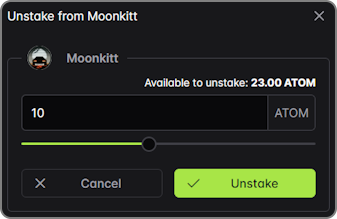 Unstake
